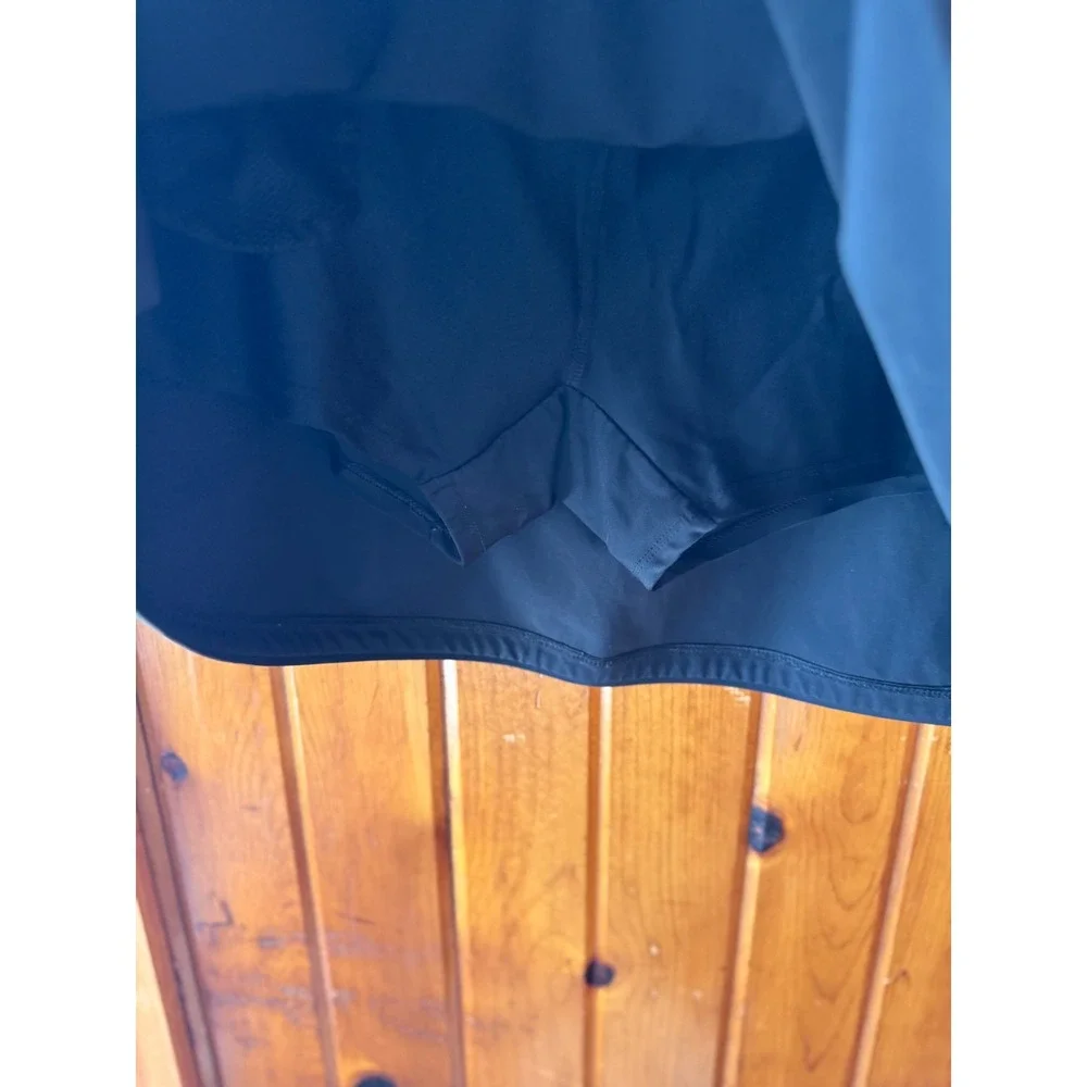 Lands End Womens Black Active Skort Built-In Shorts‎ Size 16 Performance Skirt